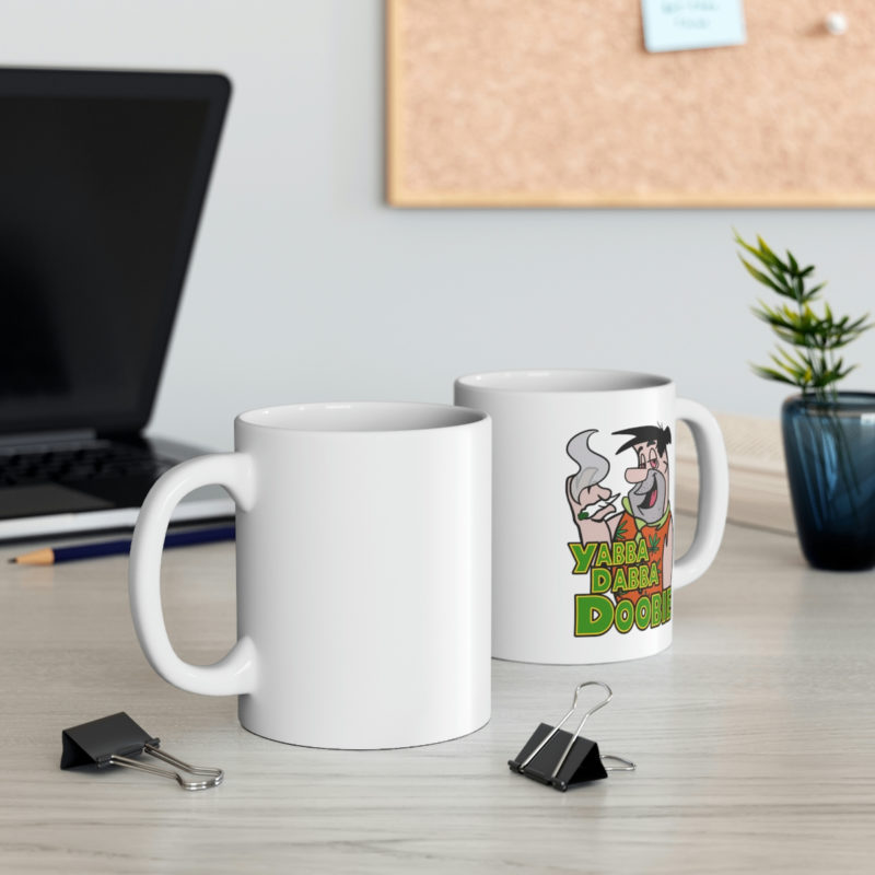 Funny Fred Flintstone 420 Yabba Dabba Doobie Ceramic Mug 11oz - Image 5