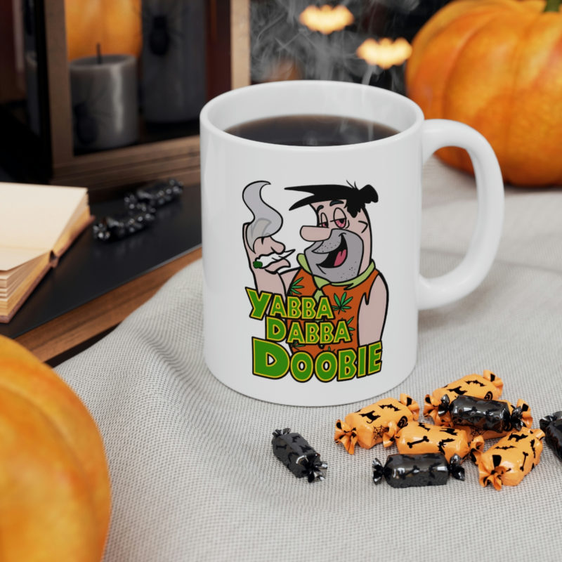 Funny Fred Flintstone 420 Yabba Dabba Doobie Ceramic Mug 11oz - Image 6