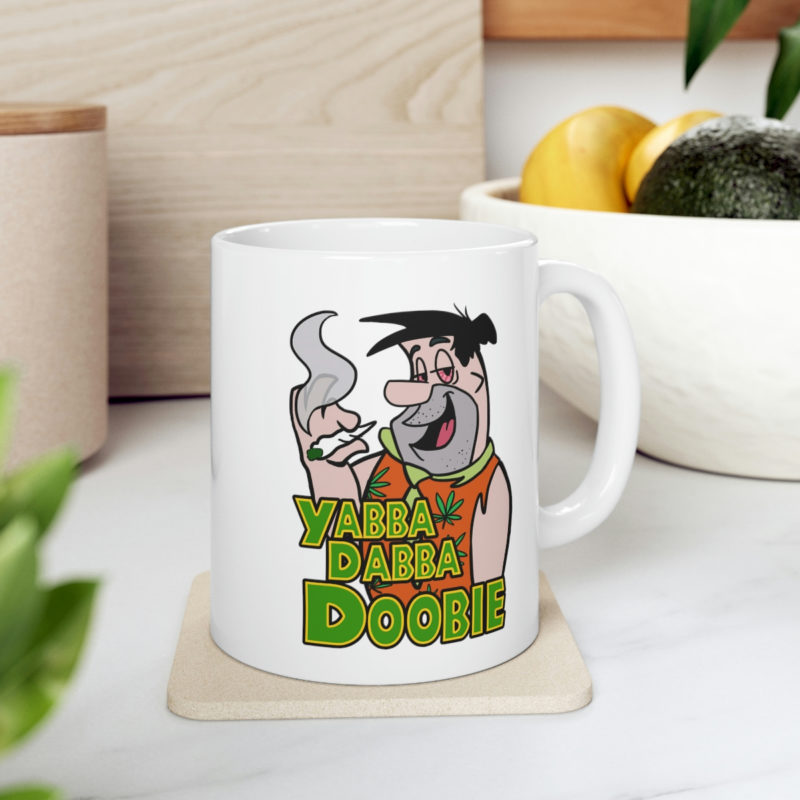 Funny Fred Flintstone 420 Yabba Dabba Doobie Ceramic Mug 11oz - Image 7