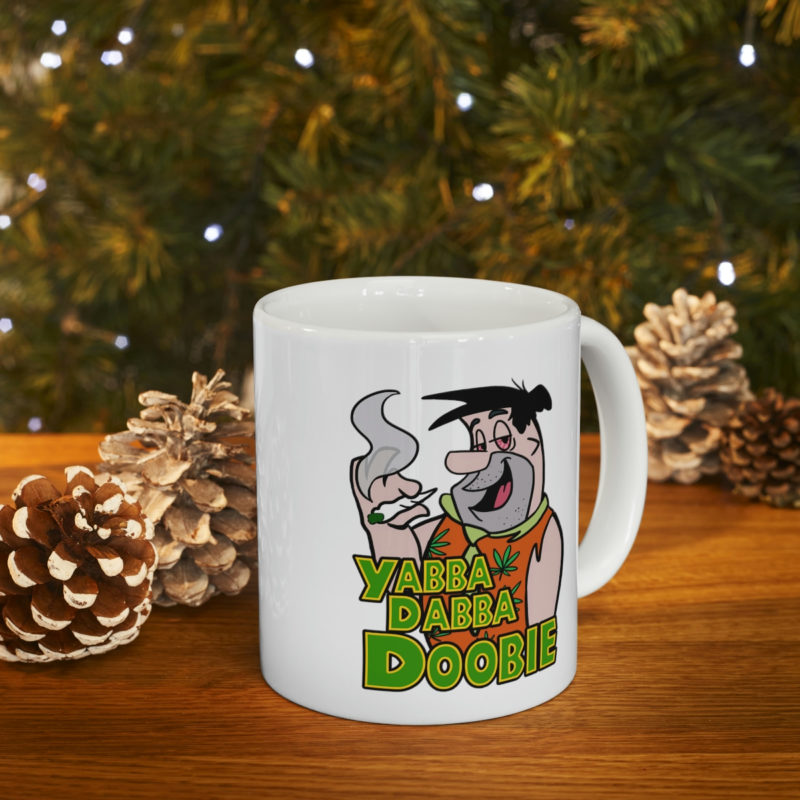 Funny Fred Flintstone 420 Yabba Dabba Doobie Ceramic Mug 11oz - Image 9