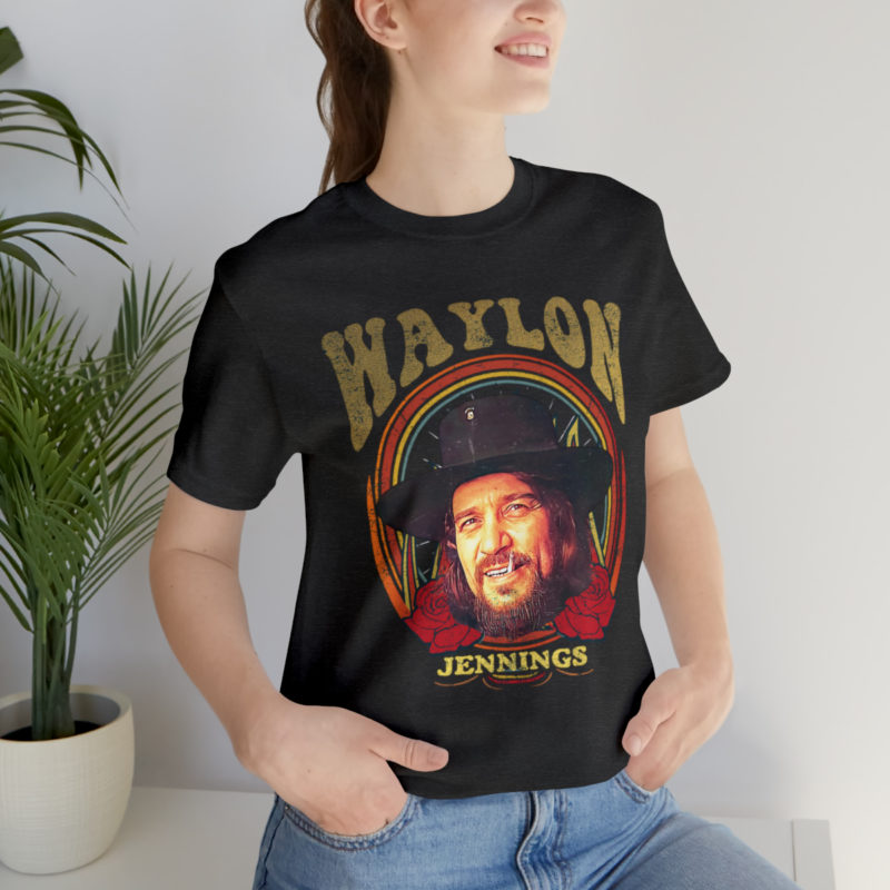 Waylon Jennings Retro Style Unisex T-Shirt. Vintage Style Country Music T-Shirt. Outlaw Tee. Gift For Country Fan | Western | Retro 70s Tee - Image 7