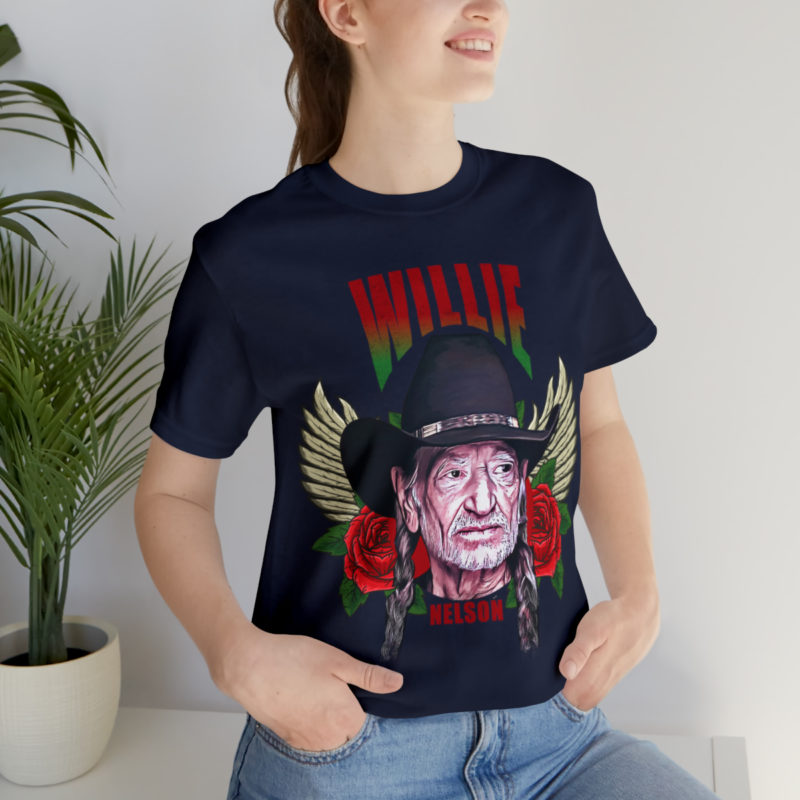 Willie Nelson Vintage Style Unisex T-Shirt. Outlaw Country Music Legend Willie Nelson Tee Willie Nelson T-Shirt Gifts for Country Music Fans - Image 5