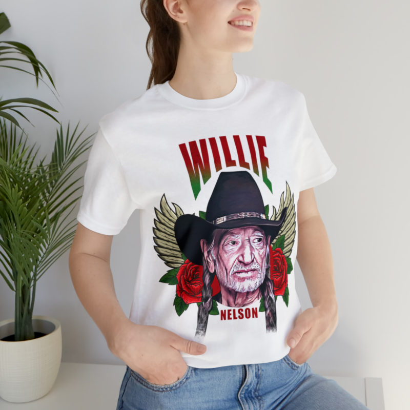 Willie Nelson Vintage Style Unisex T-Shirt. Outlaw Country Music Legend Willie Nelson Tee Willie Nelson T-Shirt Gifts for Country Music Fans - Image 3