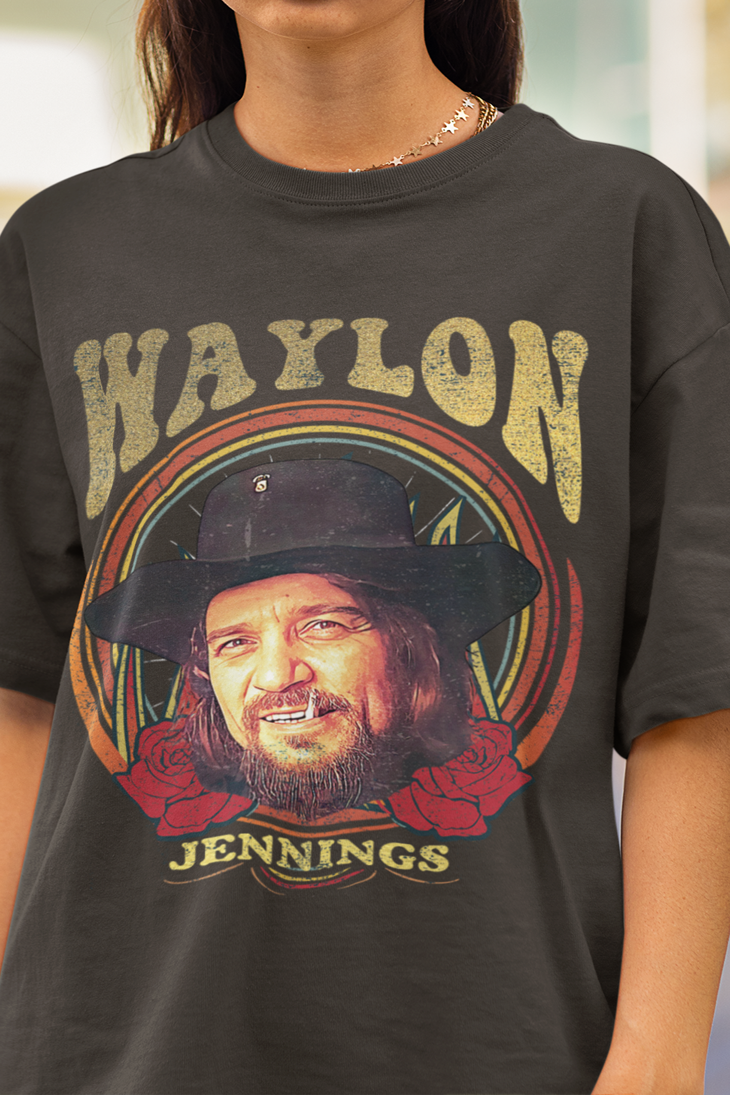 Take 15% off Retro Vintage Style Outlaw Music Waylon Jennings T-Shirt. A gift for Waylon Jennings fans.