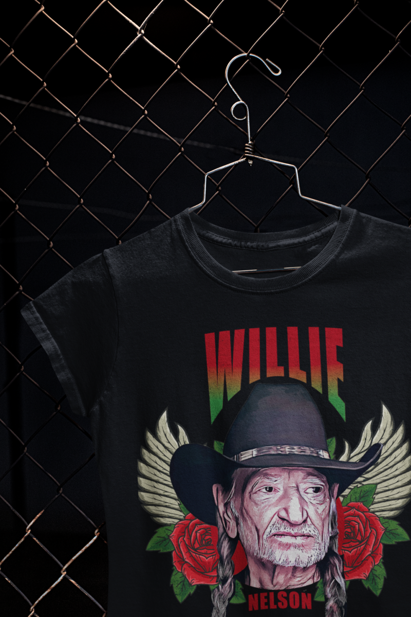 Willie Nelson Vintage Style Unisex T-Shirt. Outlaw Country Music Legend Willie Nelson Tee Willie Nelson T-Shirt Gifts for Country Music Fans - Image 4