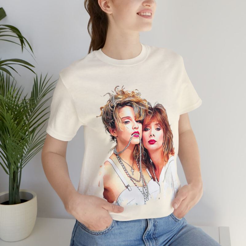 1985 Madonna and Rosanna Arquette Desperately Seeking Susan Unisex Jersey Short Sleeve T-Shirt - Image 5