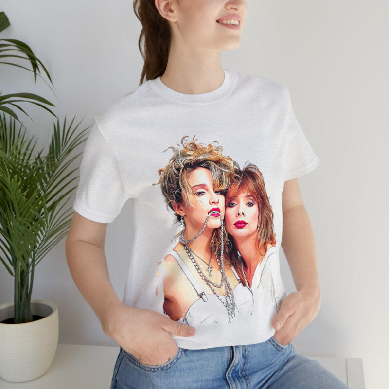 1985 Madonna and Rosanna Arquette Desperately Seeking Susan Unisex Jersey Short Sleeve T-Shirt - Image 3