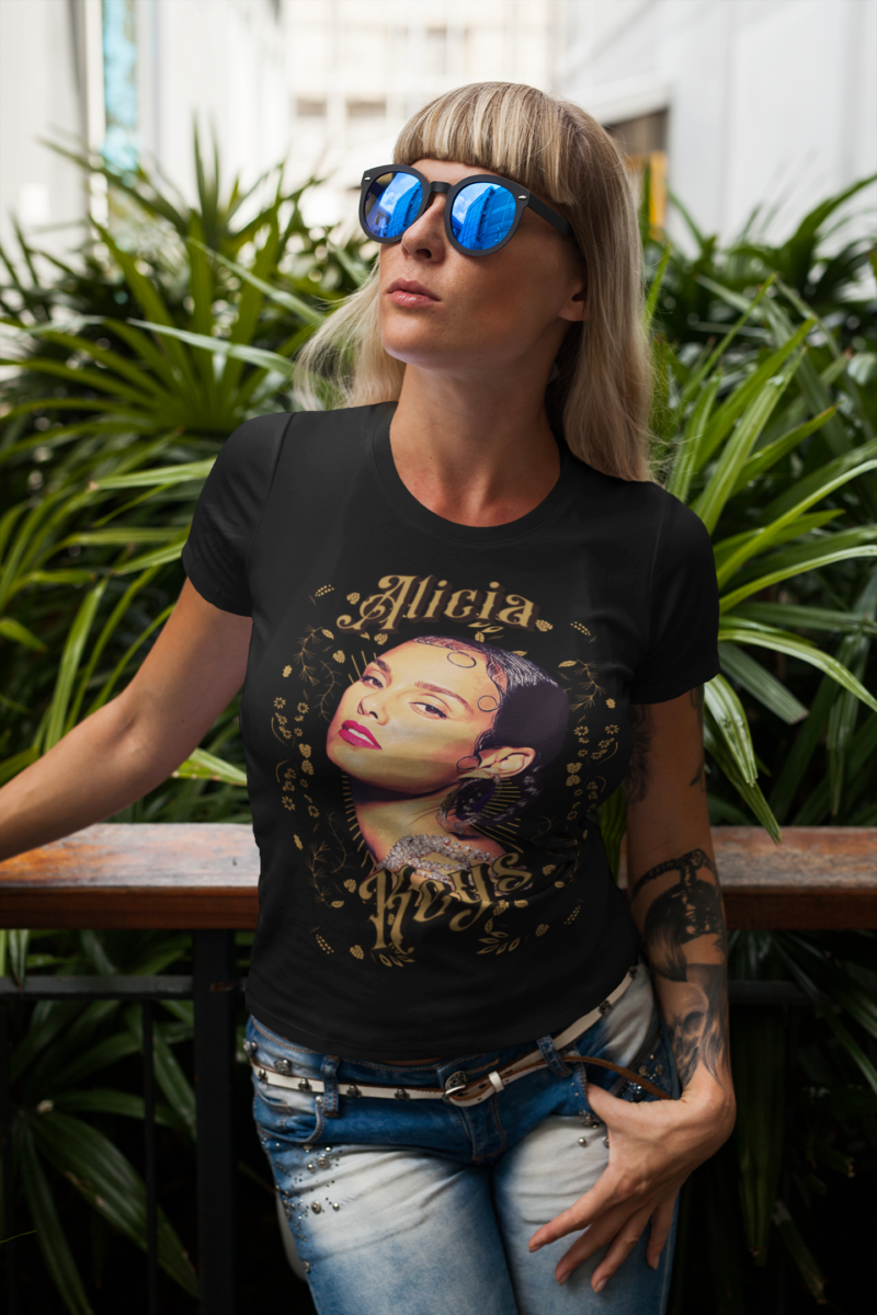 Alicia Keys World Tour Unisex T-Shirt. Front Side Only Alicia Keys Tee. Alicia Keys Gift Ideas. Alicia Keys Tour Unisex Tee - Image 7