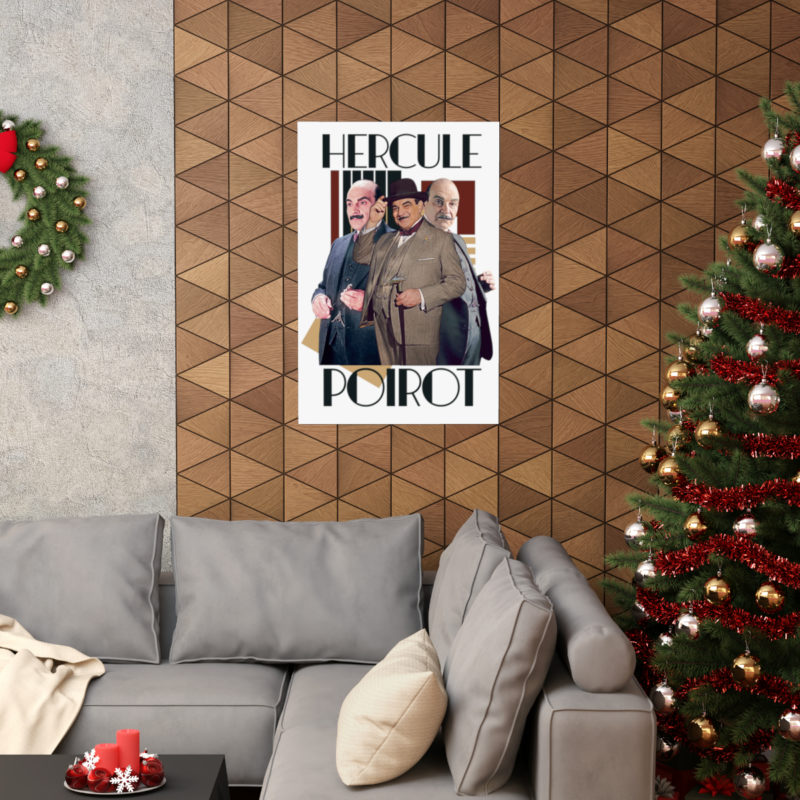 Hercule Poirot Art Deco Style Matte Vertical Posters. The Belgian Detective Poster Gift ideas. Matte Vertical Posters - Image 2
