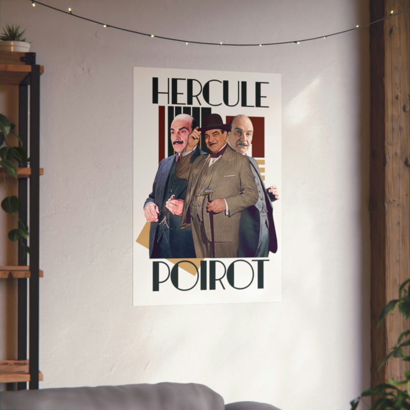 Hercule Poirot Art Deco Style Matte Vertical Posters. The Belgian Detective Poster Gift ideas. Matte Vertical Posters - Image 5