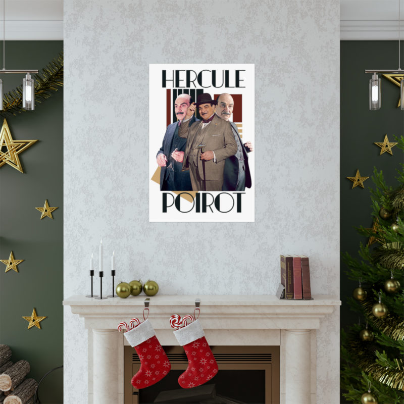 Hercule Poirot Art Deco Style Matte Vertical Posters. The Belgian Detective Poster Gift ideas. Matte Vertical Posters - Image 6