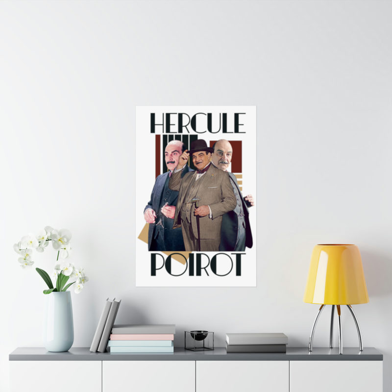 Hercule Poirot Art Deco Style Matte Vertical Posters. The Belgian Detective Poster Gift ideas. Matte Vertical Posters - Image 7