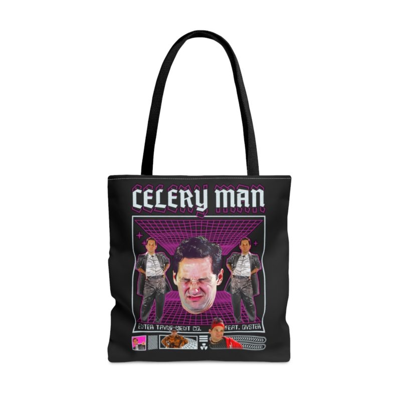 Celery Man Tote Bag. Paul Rudd, As Celery Man, Paul Rudd as Tayne, Paul Rudd as Oyster Late 90s Streetwear Tote Bag (AOP)