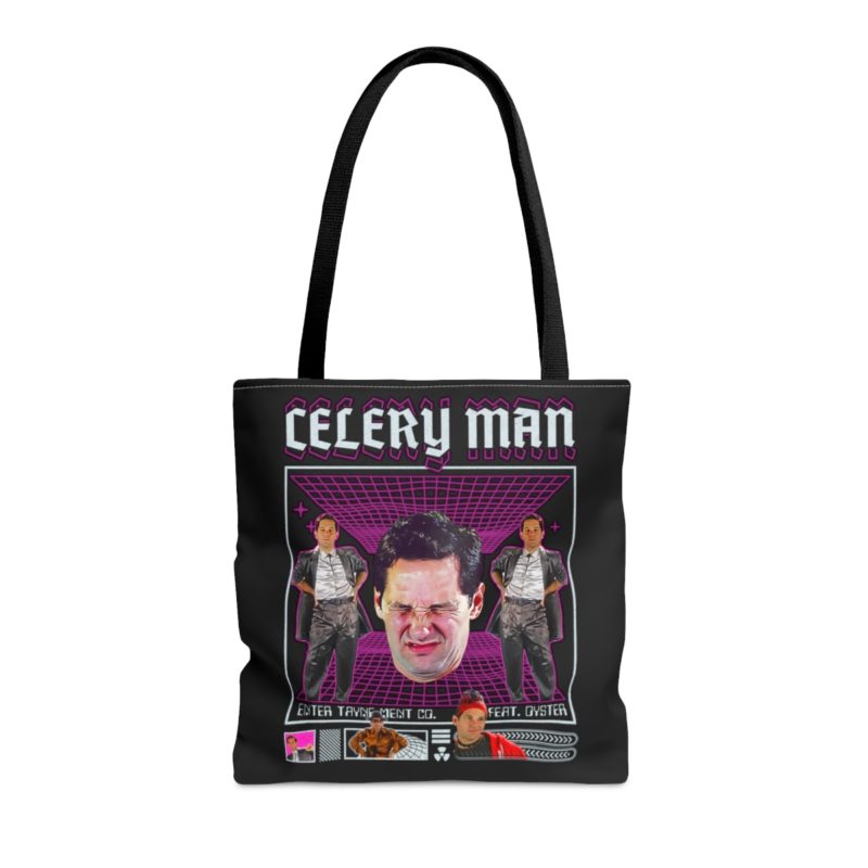 Celery Man Tote Bag. Paul Rudd, As Celery Man, Paul Rudd as Tayne, Paul Rudd as Oyster Late 90s Streetwear Tote Bag (AOP) - Image 9