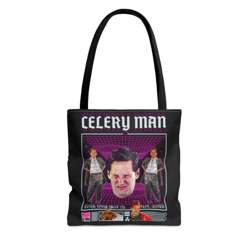 Celery Man Tote Bag. Paul Rudd, As Celery Man, Paul Rudd as Tayne, Paul Rudd as Oyster Late 90s Streetwear Tote Bag (AOP) - Image 5