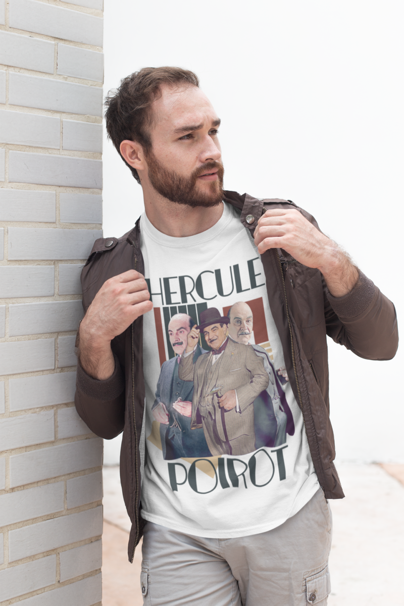Hercule Poirot Unisex T-Shirt - Art Deco Style Tee - Image 12