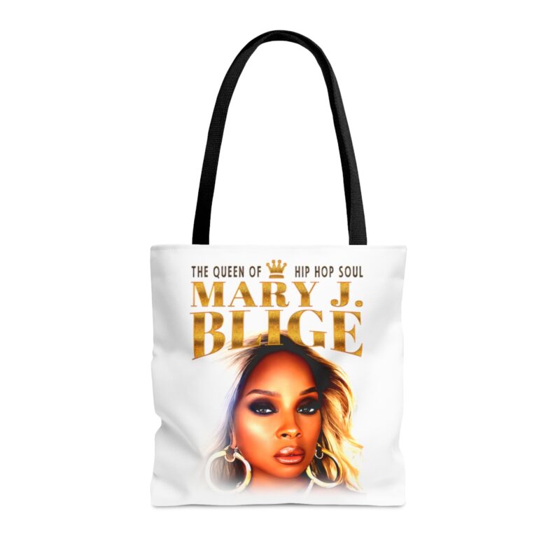 Mary J. Blige White Tote Bag (AOP). Mary J. Blige Queen of Hip-Hop Soul Tote Bag Gift Ideas. Mary J. Blige Music. Double Sided Graphic Tote. - Image 9