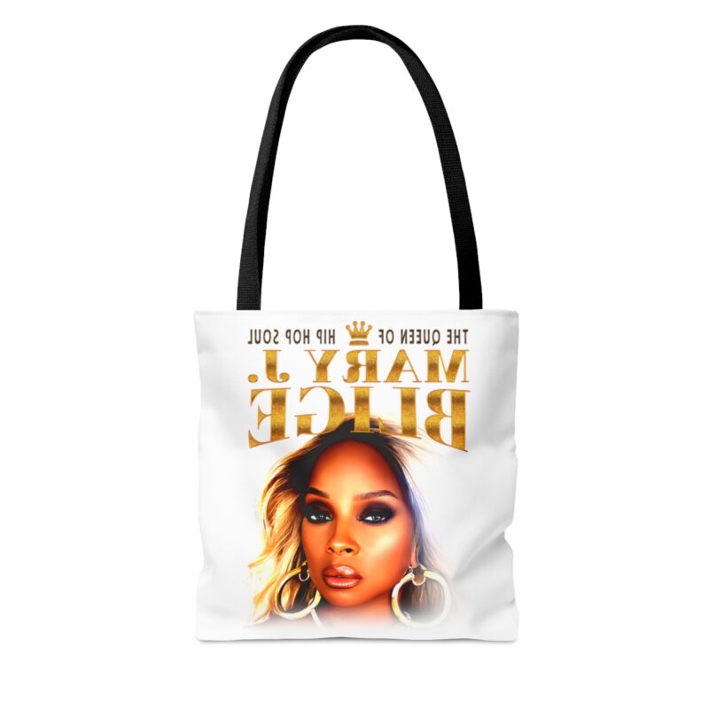 Mary J. Blige White Tote Bag (AOP). Mary J. Blige Queen of Hip-Hop Soul Tote Bag Gift Ideas. Mary J. Blige Music. Double Sided Graphic Tote. - Image 6