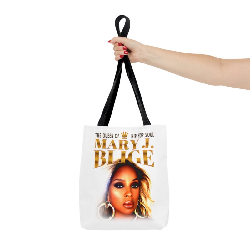 Mary J. Blige White Tote Bag (AOP). Mary J. Blige Queen of Hip-Hop Soul Tote Bag Gift Ideas. Mary J. Blige Music. Double Sided Graphic Tote. - Image 7