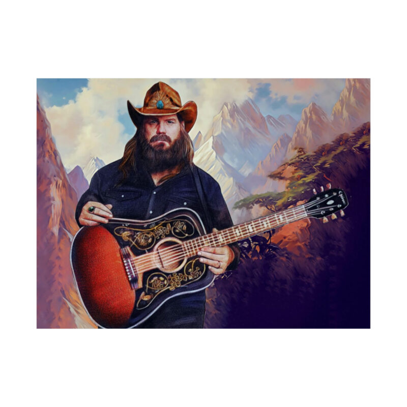 Chris Stapleton Matte Horizontal Posters. Outlaw Country and Western Chris Stapleton Oil Painting Poster Gift Idea. - Image 4