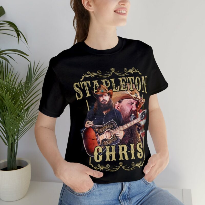 Chris Stapleton Country Music Gold Font Unisex Bella and Canvas T-Shirt