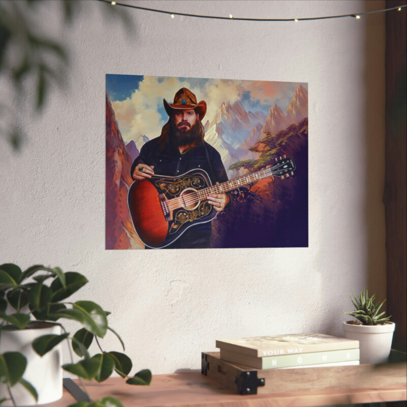 Chris Stapleton Matte Horizontal Posters. Outlaw Country and Western Chris Stapleton Oil Painting Poster Gift Idea. - Image 9
