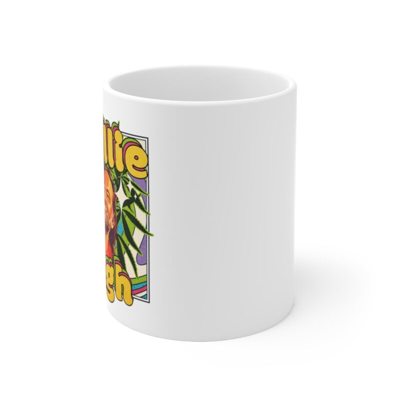 Willie Nelson Cannabis Illustration Ceramic Mug 11oz. Willie High 420 Coffee Mug. - Image 2