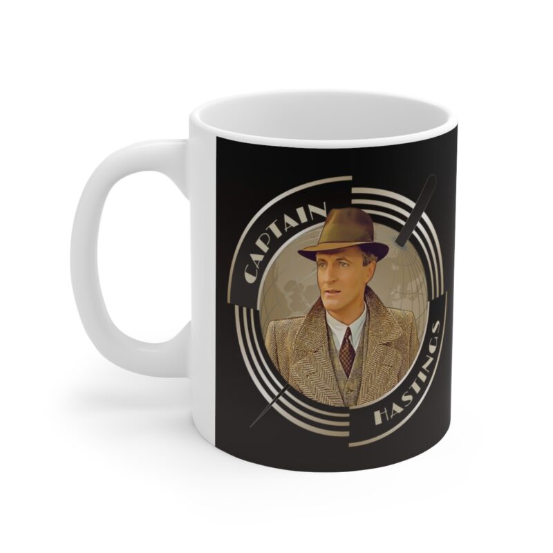 Captain Hastings Art Deco  Ceramic Mug 11oz | The Belgian detective Poirot  tea mug | Arthur Hastings Coffee Mug | Detective Mystery Mug - Image 3