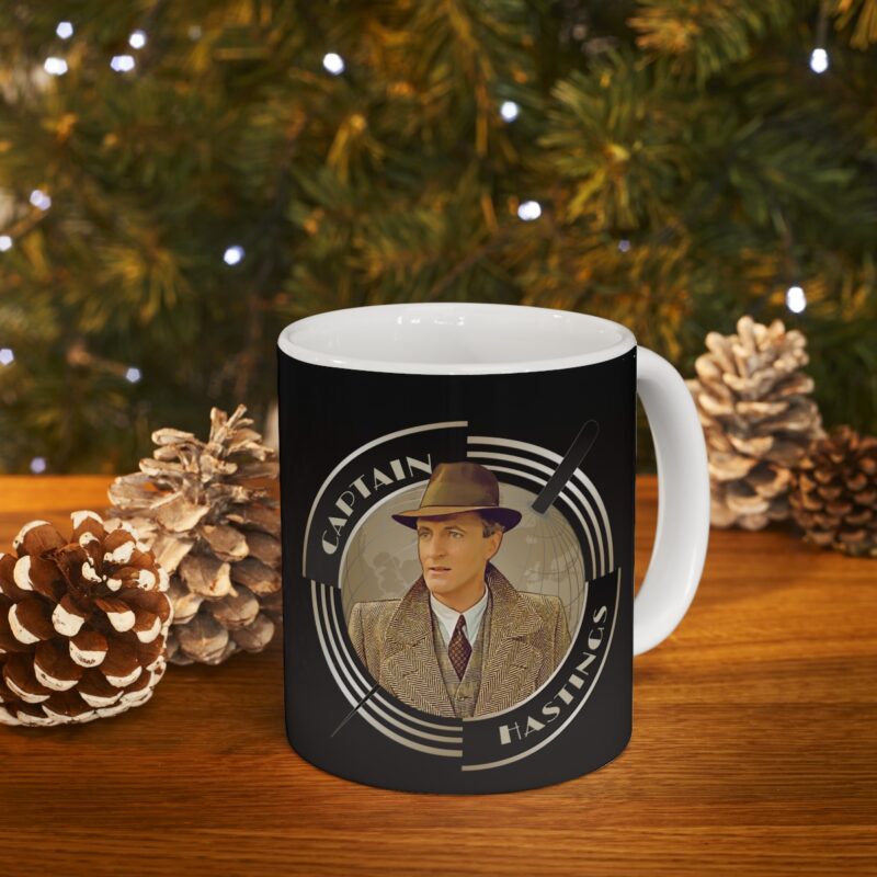 Captain Hastings Art Deco  Ceramic Mug 11oz | The Belgian detective Poirot  tea mug | Arthur Hastings Coffee Mug | Detective Mystery Mug - Image 9