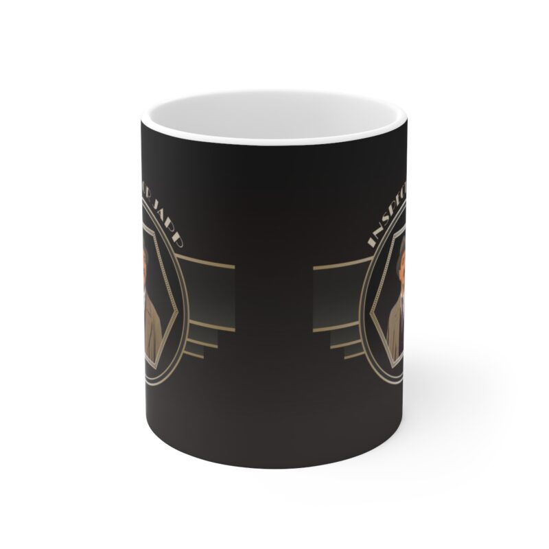 Inspector Japp Art Deco Ceramic Mug 11oz | The Belgian detective Poirot  tea mug | Chief Inspector James Japp Coffee Mug | Detective Mystery - Image 2