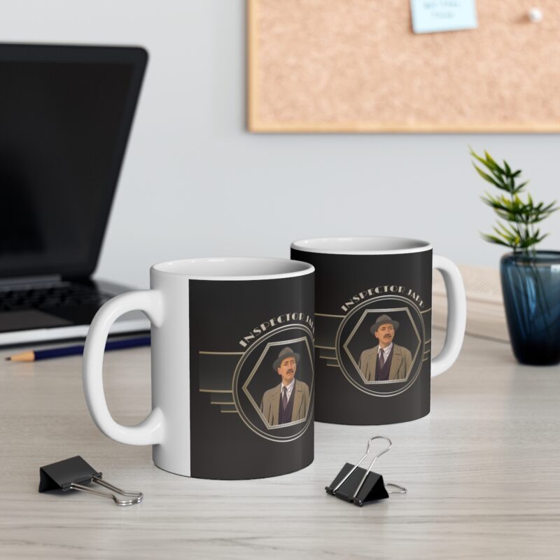 Inspector Japp Art Deco Ceramic Mug 11oz | The Belgian detective Poirot  tea mug | Chief Inspector James Japp Coffee Mug | Detective Mystery - Image 6