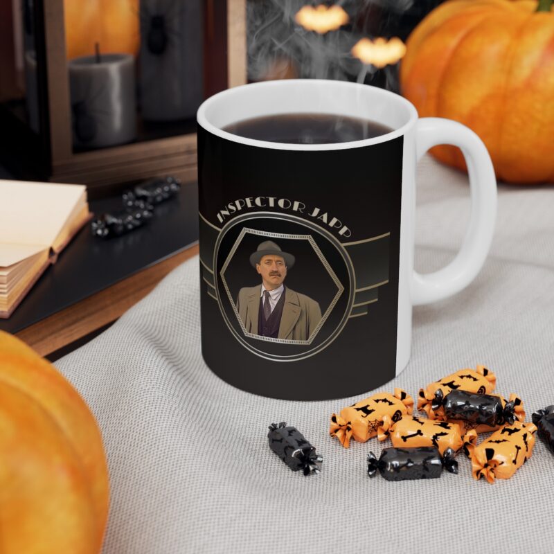 Inspector Japp Art Deco Ceramic Mug 11oz | The Belgian detective Poirot  tea mug | Chief Inspector James Japp Coffee Mug | Detective Mystery - Image 7