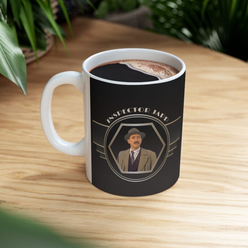Inspector Japp Art Deco Ceramic Mug 11oz | The Belgian detective Poirot  tea mug | Chief Inspector James Japp Coffee Mug | Detective Mystery - Image 8