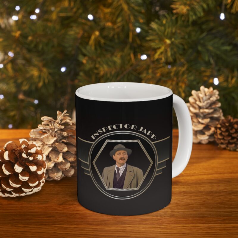 Inspector Japp Art Deco Ceramic Mug 11oz | The Belgian detective Poirot  tea mug | Chief Inspector James Japp Coffee Mug | Detective Mystery - Image 9