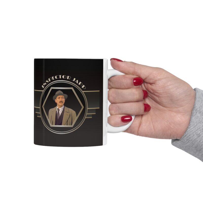 Inspector Japp Art Deco Ceramic Mug 11oz | The Belgian detective Poirot  tea mug | Chief Inspector James Japp Coffee Mug | Detective Mystery - Image 12