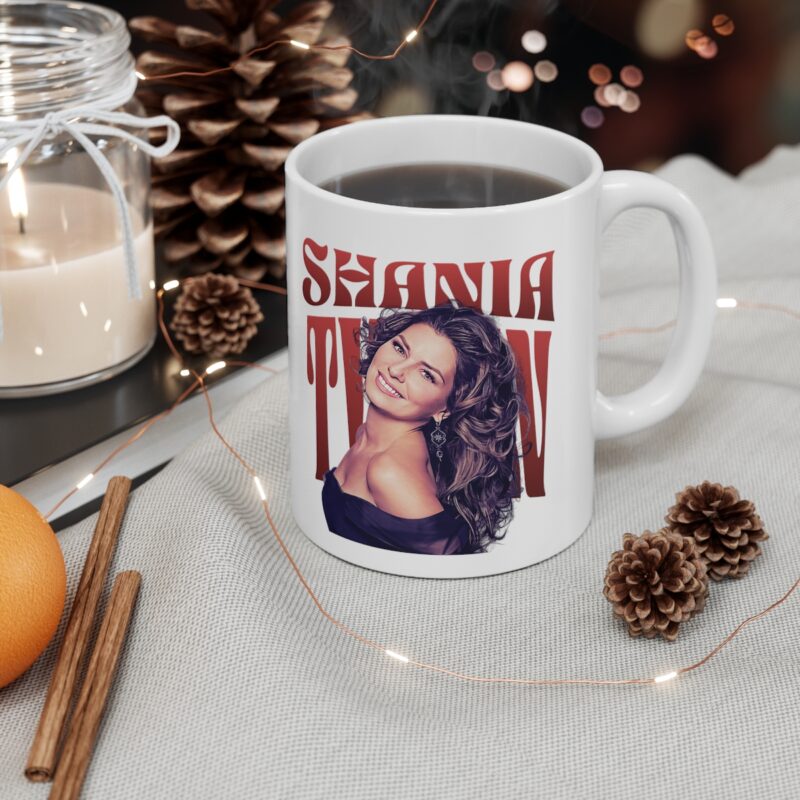 Shania Twain 1990s Ceramic Mug 11oz. Country Music Coffee Mug Gift Ideas. - Image 5