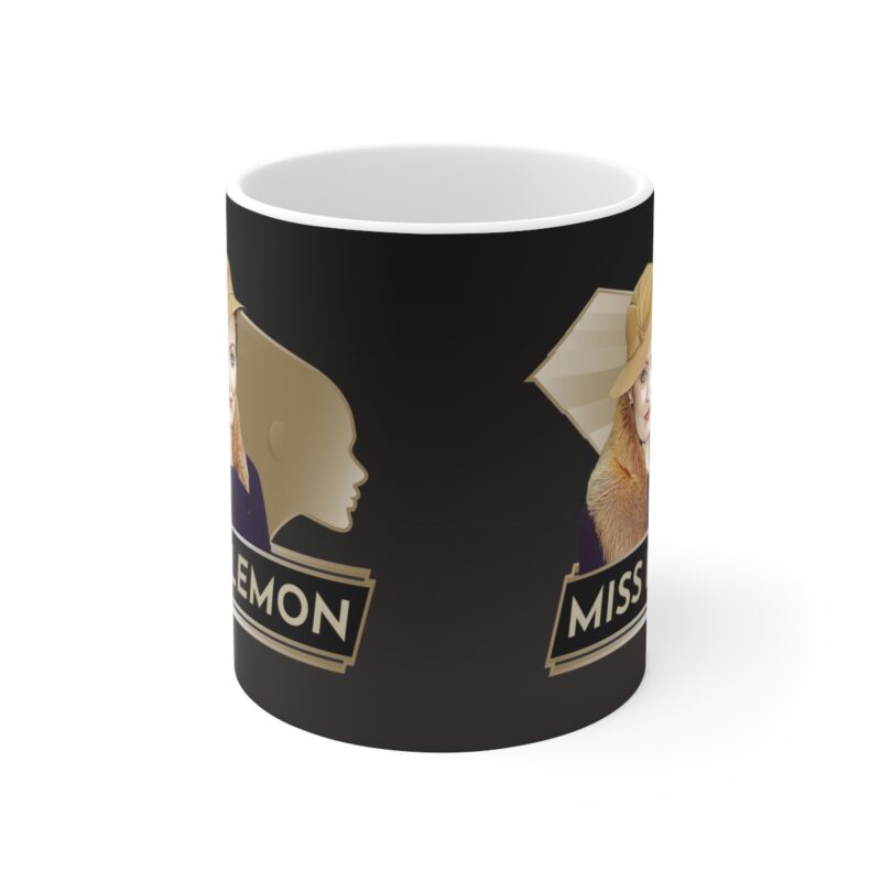 Miss Lemon Art Deco  Ceramic Mug 11oz | The Belgian detective Poirot  tea mug | Felicity Lemon Coffee Mug. Dual Sided Graphic - Image 2