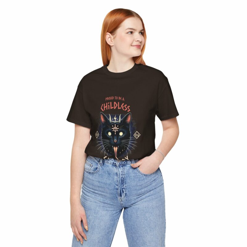 Hardcore Cat : Proud To Be A Childless Cat Lady Unisex Bella and Canvas T-Shirt. Harris 2024 Tee - Image 18