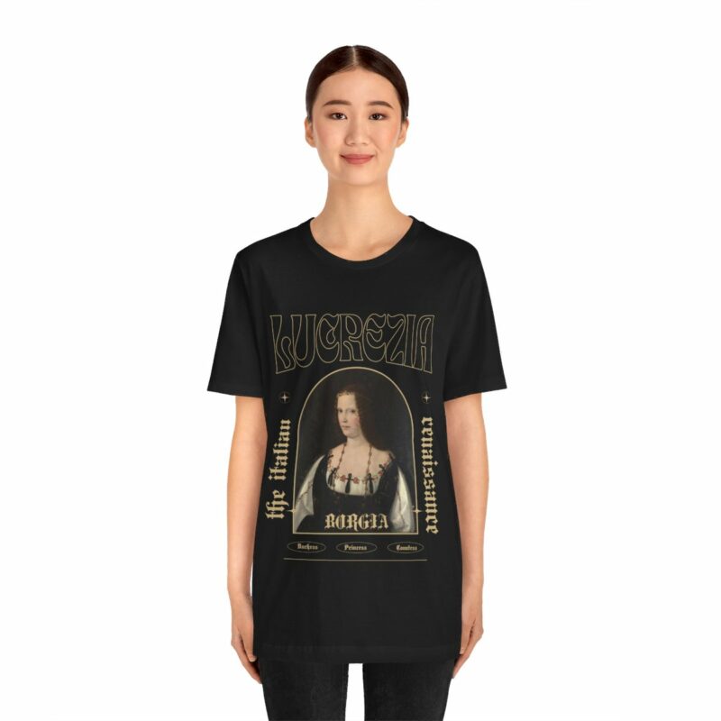 Lucrezia Borgia - The Italian Renaissance Unisex Jersey Short Sleeve Tee - Image 12
