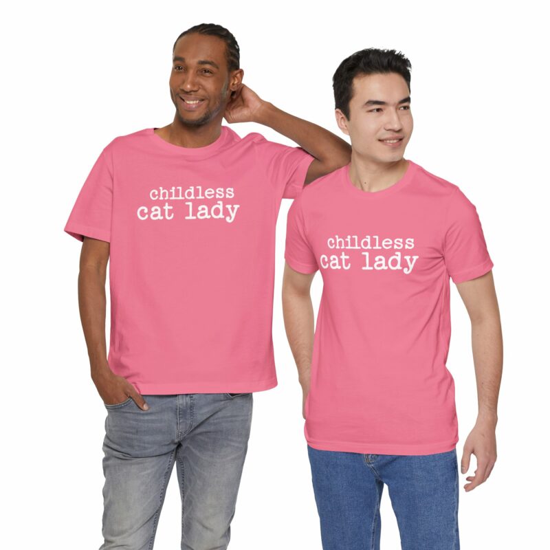Childless Cat Lady Unisex Jersey T-Shirt. Kamala Harris Childless Cat Ladies Tee. - Image 144