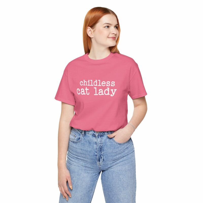 Childless Cat Lady Unisex Jersey T-Shirt. Kamala Harris Childless Cat Ladies Tee. - Image 134