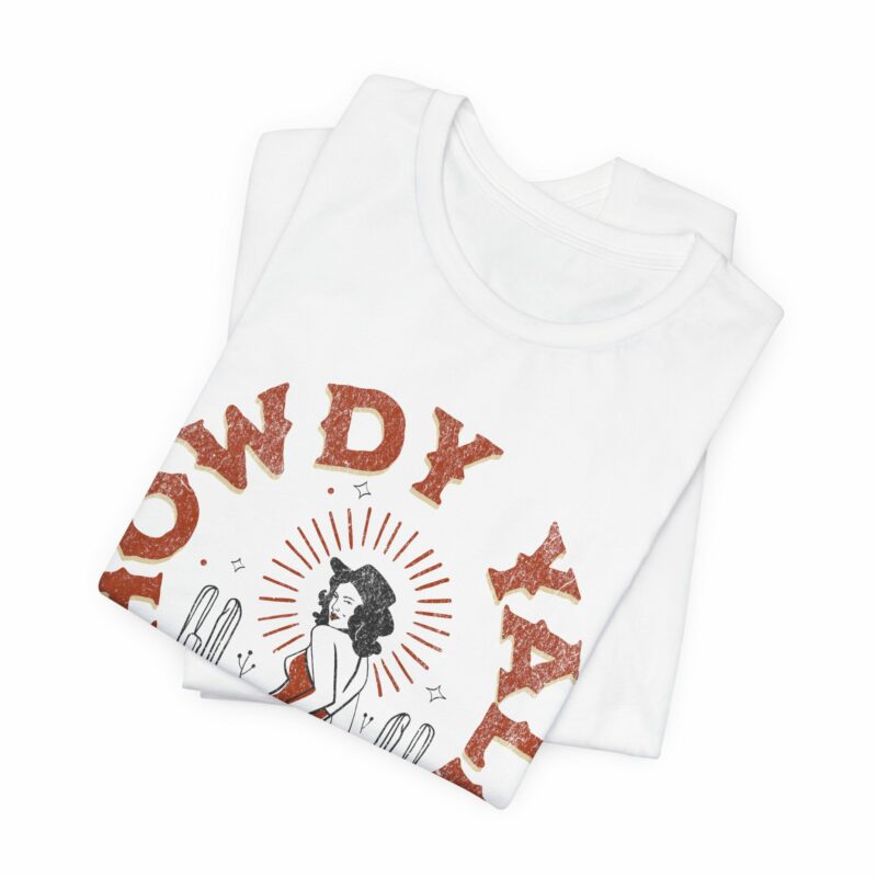 Howdy Yall Bohemian Cowgirl Design Unisex Jersey T-Shirt. Cowgirl Western Boho Bella and Canvas T-shirt Gift Idea. - Image 5