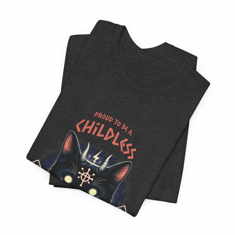 Hardcore Cat : Proud To Be A Childless Cat Lady Unisex Bella and Canvas T-Shirt. Harris 2024 Tee - Image 63