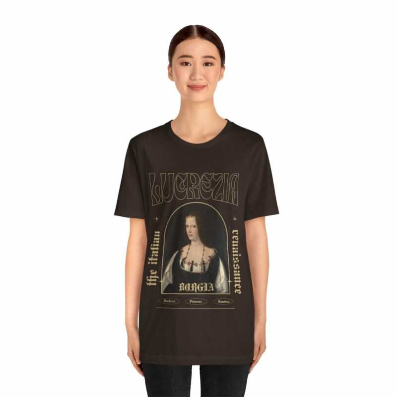Lucrezia Borgia - The Italian Renaissance Unisex Jersey Short Sleeve Tee - Image 41