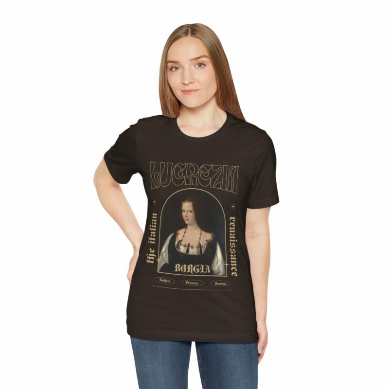 Lucrezia Borgia - The Italian Renaissance Unisex Jersey Short Sleeve Tee - Image 43