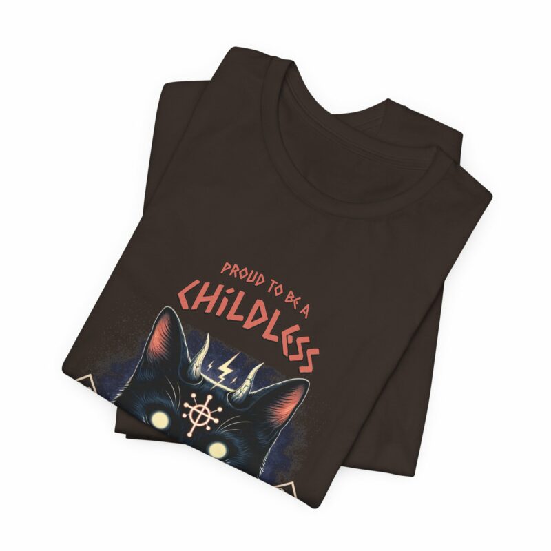 Hardcore Cat : Proud To Be A Childless Cat Lady Unisex Bella and Canvas T-Shirt. Harris 2024 Tee - Image 5
