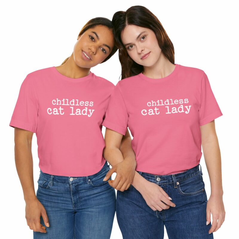 Childless Cat Lady Unisex Jersey T-Shirt. Kamala Harris Childless Cat Ladies Tee. - Image 142