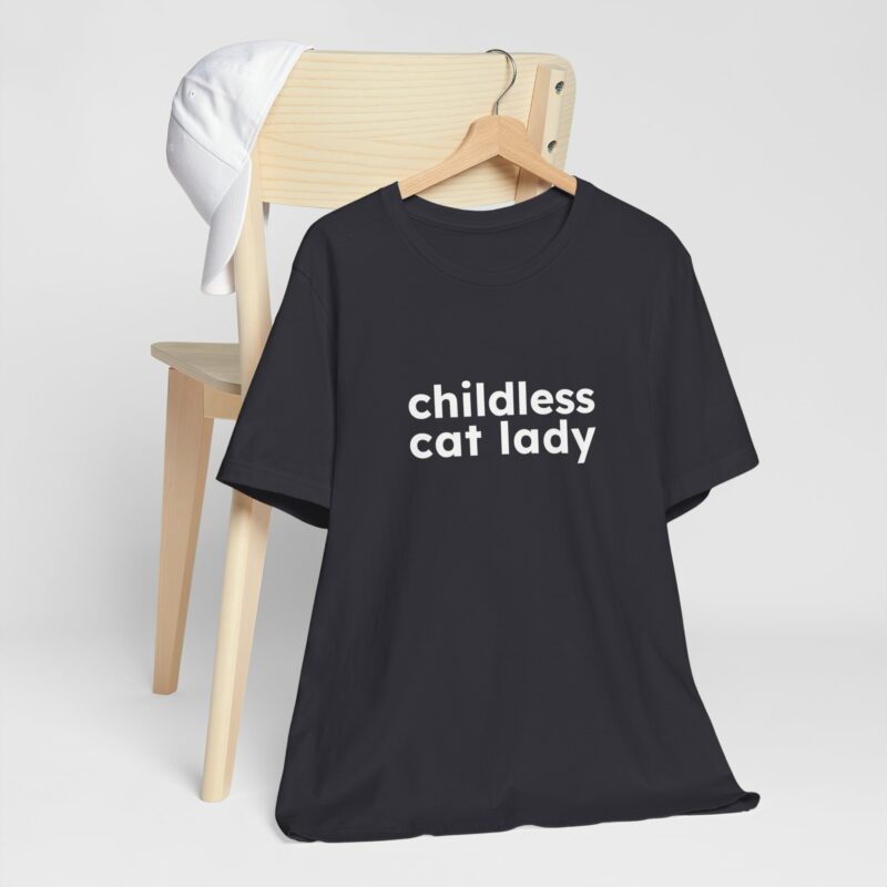Childless Cat Lady T-shirt. Kamala Harris 2024 Unisex Jersey Tee. Kamala Harris Gift Idea. - Image 4