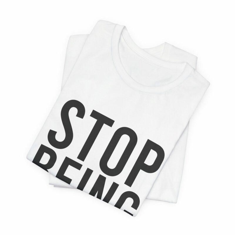 Stop Being Poor Paris Hilton Y2K Inspired Tee  Unisex Jersey Short Sleeve Tee - Image 6