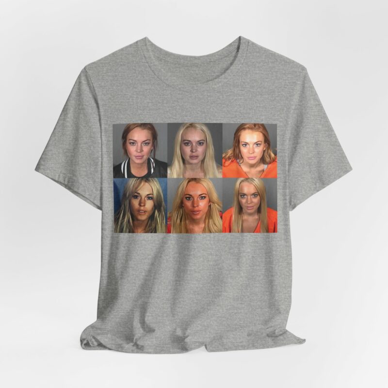 Lindsey Lohan Mugshot Gallery Unisex Softstyle T-Shirt - Image 10